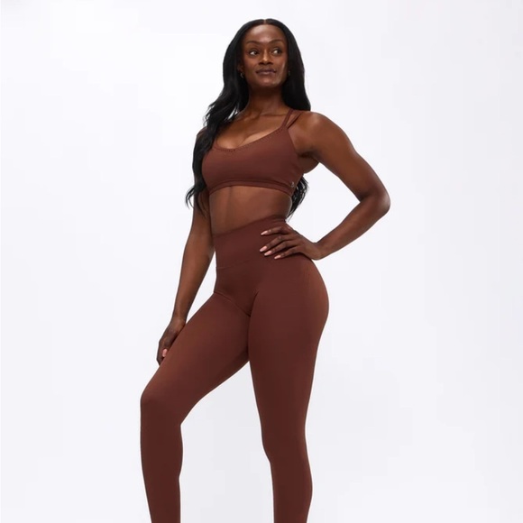 Buffbunny Limitless Laser Cut Sports Bra - Mocha medium bralette strappy - Picture 3 of 10